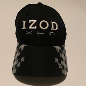IZOD XFG Golf Checkered Brim Adjustable Strapback Performance Hat Cap Men's OSFA
